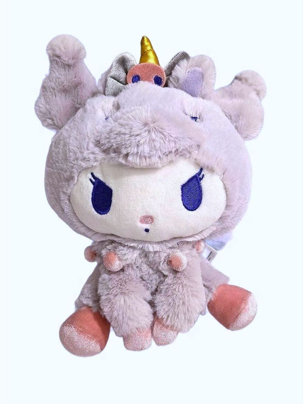 GUND Sanrio Kuromi Unicorn Plush 7" 2023 Pastel Rainbow